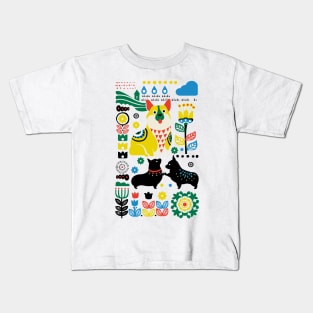 Scandinavian Corgi Kids T-Shirt